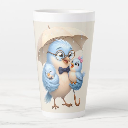 Vader Vogel Latte Kop voor Koffieliefhebbers (Voorkant)