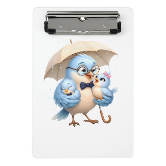Vader Vogel Mini Klembord Kantoor Cadeau (Voorkant)