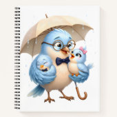 Vader Vogel Spiraal Notebook Cadeau voor Vader Notitieboek (Voorkant)