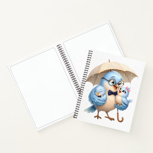 Vader Vogel Spiraal Notebook Cadeau voor Vader Notitieboek (Binnen)