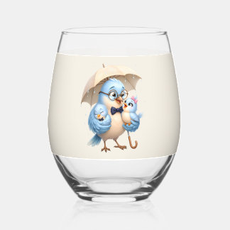 Vader Vogel Steel Glas Cadeau voor Papa