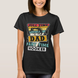 Vader Volledige Werkdag Deeltijds Grappig Vaderdag T-shirt