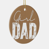 Vader voor mannen, vader van een meisje keramisch ornament (Rechts)