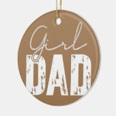 Vader voor mannen, vader van een meisje keramisch ornament (Links)