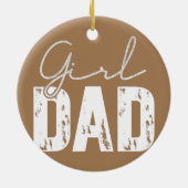 Vader voor mannen, vader van een meisje keramisch ornament (Achterkant)