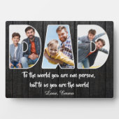 vader voor ons ben je de wereld Foto Collage Fotoplaat (voorkant)