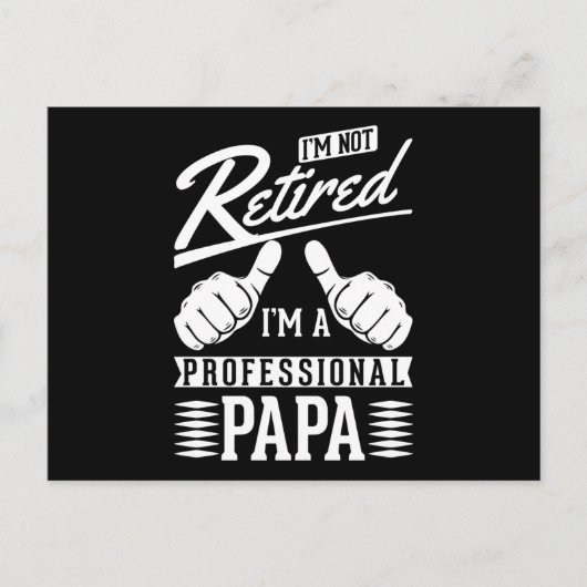 Vader voor vervroegde pensionering briefkaart (Voorkant)