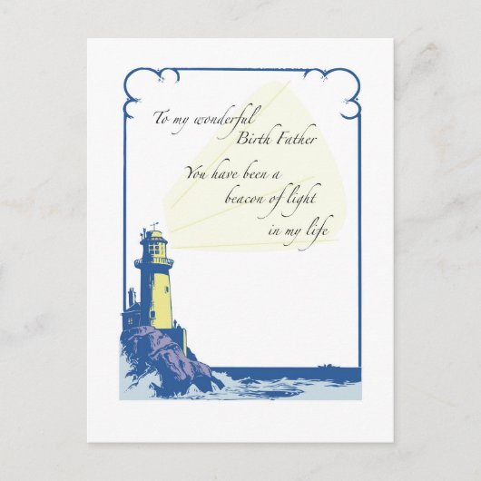 Vader voor vuurtoren, Vaderdag Briefkaart (Voorkant)
