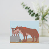 Vader Wolf en Pup Briefkaart (Staand voorkant)