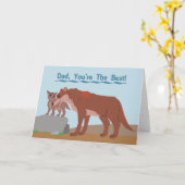 Vader Wolf en Pup Kaart (Gele Bloem)