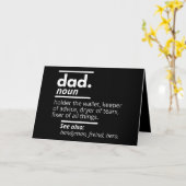 Vader Woordenboek Definitie - Grappig Vadersdag Ca Kaart (Gele Bloem)