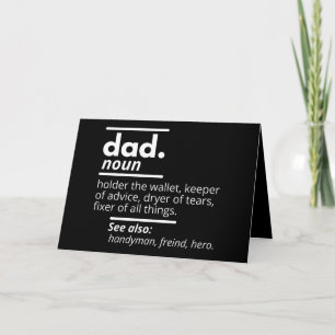 Vader Woordenboek Definitie - Grappig Vadersdag Ca Kaart