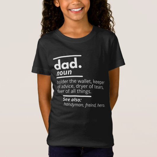 Vader Woordenboek Definitie - Grappig Vadersdag Ca T-shirt (Voorkant)
