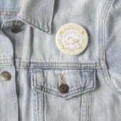 Vader worden Silly Goose Gingham Baby Shower Ronde Button 5,7 Cm (In situ)