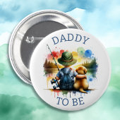 Vader wordt Boy's Geviste Baby shower Button