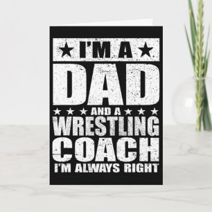 Vader worstelcoach Coaches Vaderdag T-shirts Gif Kaart