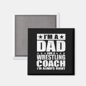 Vader Wrestling Coach Coaches Vaderdag Shirten GIF Magneet (Voorkant / Achterkant)