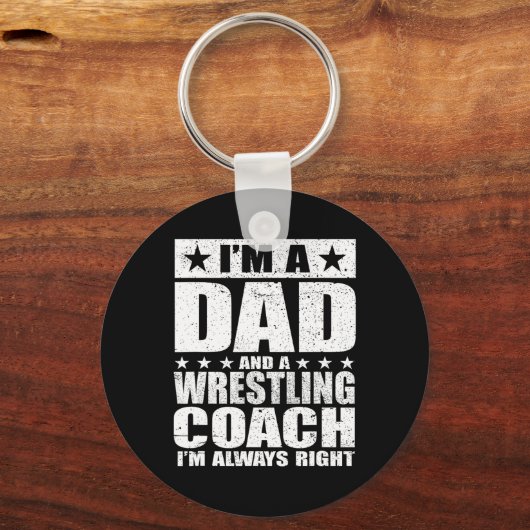 Vader Wrestling Coach Coaches Vaderdag Shirten GIF Sleutelhanger (Voorkant)