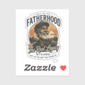 Vader zijn: het echte erfgoed Vintage Vaderdag Sticker (Vel)