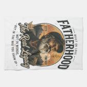 Vader zijn: het echte erfgoed Vintage Vaderdag Theedoek (Horizontaal)