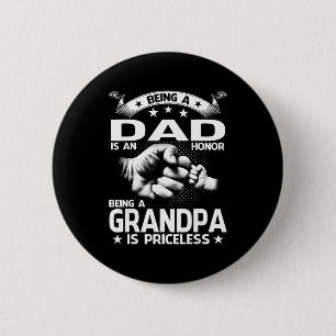 Vader Zijn Is Een Eer Opa Zijn Is Onbetaalbaar Ronde Button 5,7 Cm
