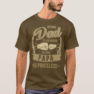 Vader zijn is een eer papa onbetaalbaar voor vader t-shirt