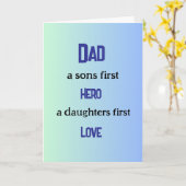 Vader, zonen eerste held, dochters eerste liefde kaart (Gele Bloem)