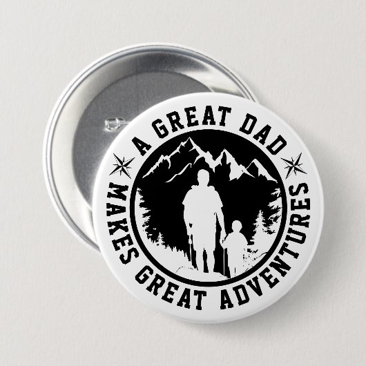 Vader & Zoon Avontuur | VADERDAG | Ronde Button 7,6 Cm (Voorkant /achterkant)