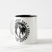 Vader & Zoon Avontuur | VADERDAG | Wit Tweekleurige Koffiemok (Voorkant links)