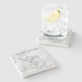 Vader & zoon / Beste vader, witte luis & kraak op  Stenen Onderzetter (Zijkant)