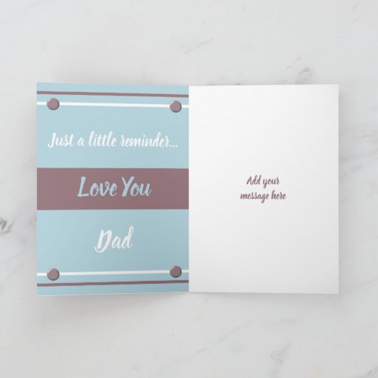 Vader & Zoon beste vrienden blauw en bruin Kaart (Binnen)