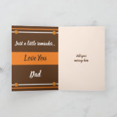 Vader & zoon beste vrienden bruin en oranje kaart (Binnen)