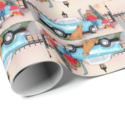 Vader/Zoon-bontijd - Winterbusscène - #2 Cadeaupapier (Rol Hoek)