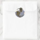 Vader & Zoon Custom Foto Beste Vriend Vaderdag Ronde Sticker (Tas)