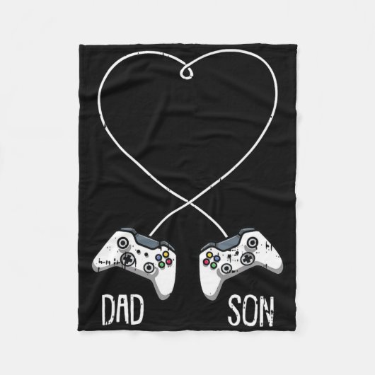 Vader Zoon Gaming Cool Videospel Controller Matchi Fleece Deken (Voorkant)