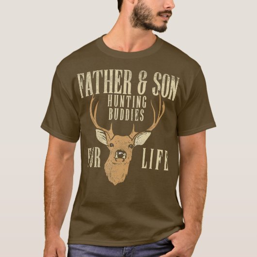 Vader Zoon Hunting Buddies komen overeen met Hunte T-shirt (Voorkant)