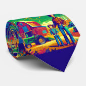 Vader zoon in het Boerderij Stropdas (Opgerold)