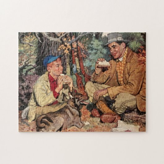 Vader Zoon Jigzaag Sportsman Jigzaag Puzzle Legpuzzel (Horizontaal)