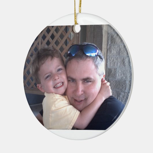 vader/zoon keramisch ornament (Links)