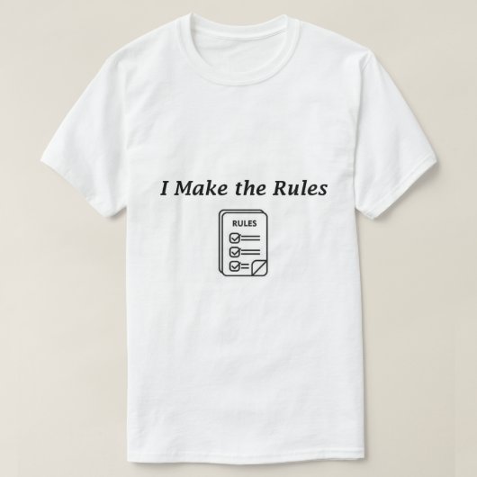 Vader-zoon Matching T-Shirt - "Ik maak de regels" (Design voorkant)