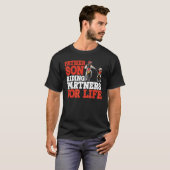 Vader Zoon Riding Partners voor het leven T-shirt (Voorkant volledig)