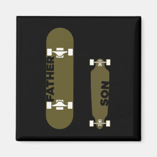 Vader Zoon Skater Skateboard Schaatsen Bord F Magneet