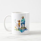 Vader Zoon Vist herinneringen | Hou van je vader Koffiemok (Links)