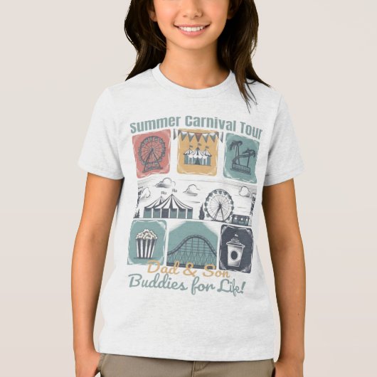 Vader & Zoon Zomercarnaval Tour Zomer Tri-Blend Shirt (Voorkant)