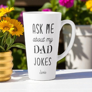 Vader zwart wit vader citaat grappig latte mok