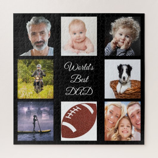 Vader zwarte foto legpuzzel (Verticaal)