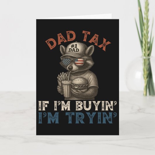Vaderbelasting Als ik koop, probeer ik grappige va Kaart (Voorkant)