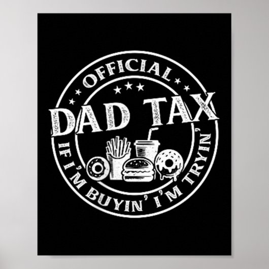 Vaderbelasting Als ik koop, probeer ik grappige Va Poster (Voorkant)
