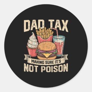 Vaderbelasting zorgen dat het geen ison is Vaderda Ronde Sticker