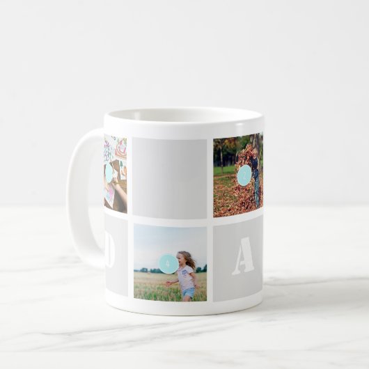 Vaderdag 10 Foto's Mam Collage Mok (Voorkant links)